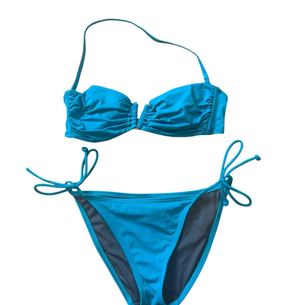 Victoria's Secret Blue Ruched Bikini
